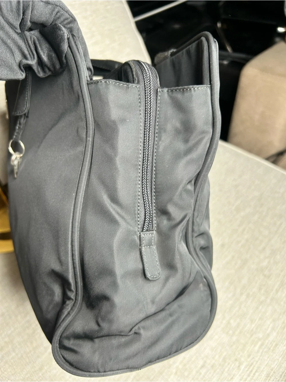 Prada Black Nylon Laptop Bag with Top Handles